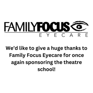 family focus eyesore logo with message of thanks for sponsorship